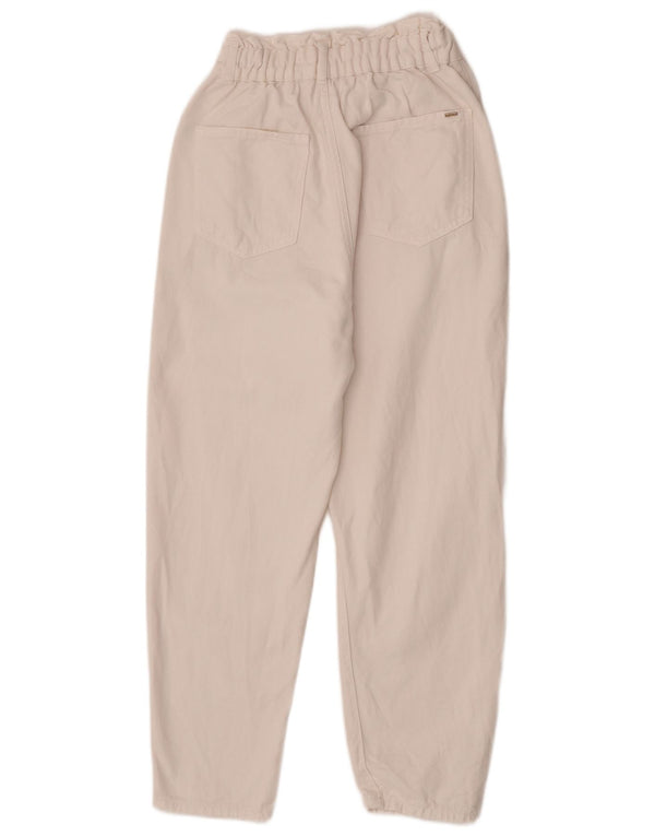 Zara Damen Tapered Jeans EU 36 XS W26 L25 Weiße Baumwolle