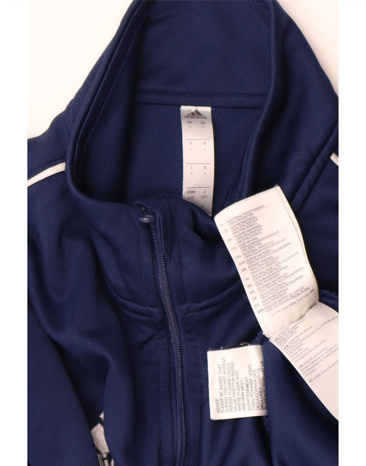 ADIDAS Herren Aeroready Zip Neck Pullover Trainingsanzug Top Large Marineblau