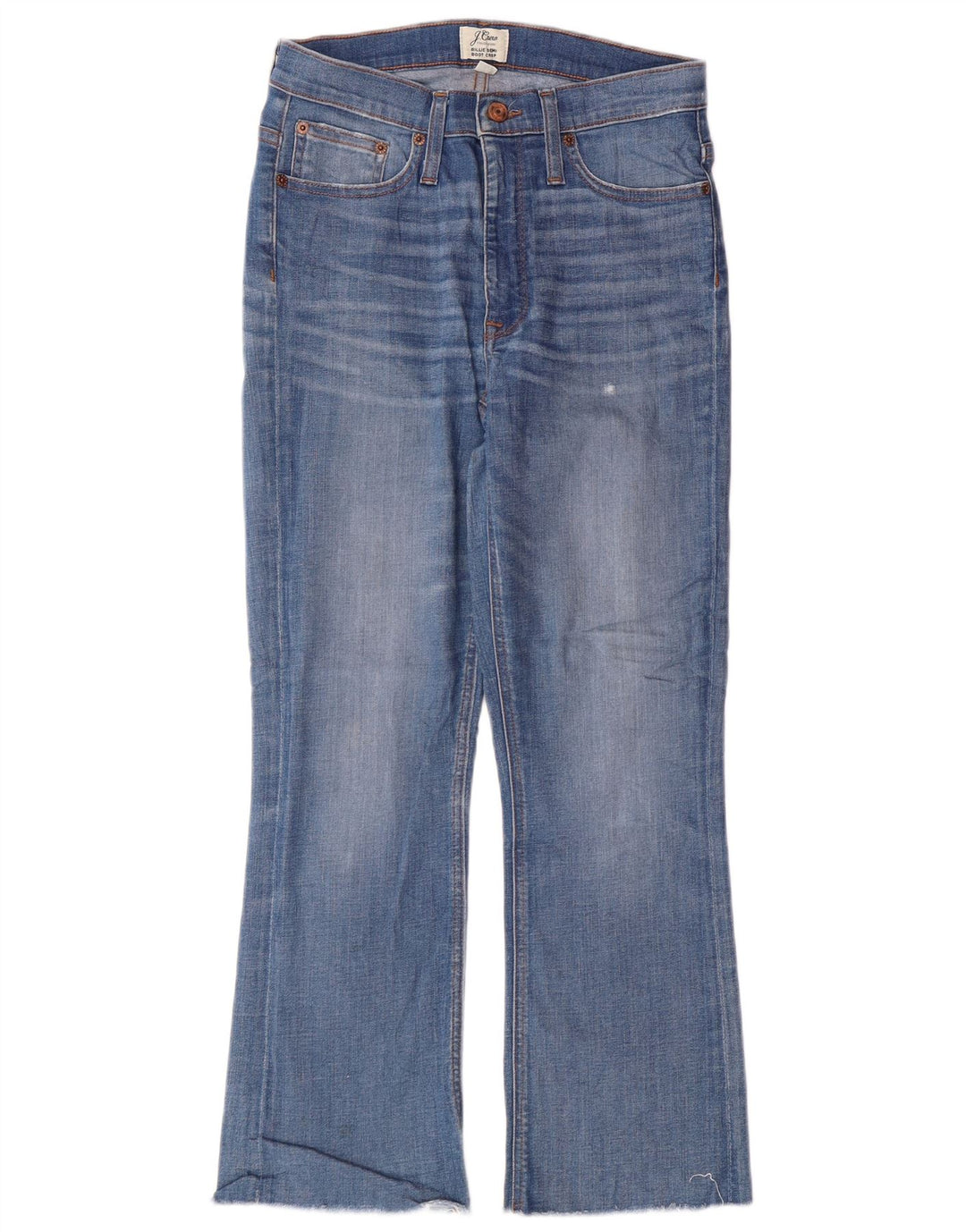 J. CREW Damen Billie Demi Bootcut Cropped Jeans W27 L25 Blaue Baumwolle