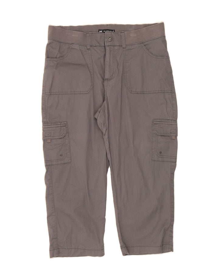 LEE Womens Relaxed Fit Capri Cargo Trousers  W34 L22 Grey Vintage Lee and Second-Hand Lee from Messina Hembry 