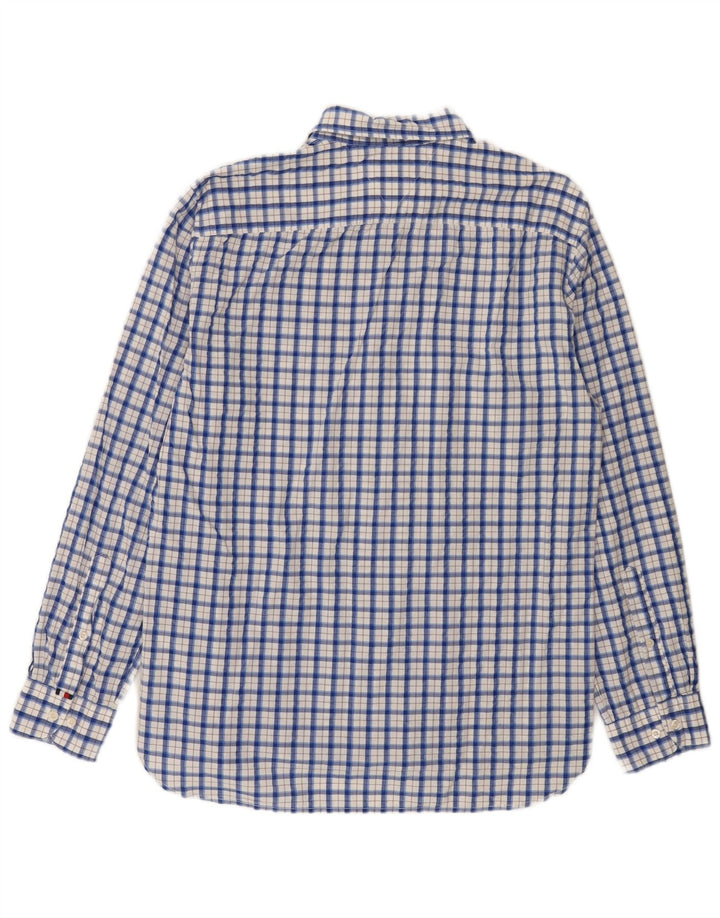 Tommy Hilfiger Herren-Hemd mit normaler Passform, groß, blau kariert, Baumwolle