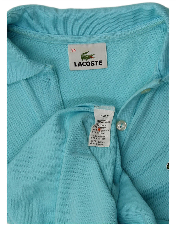 Lacoste Damen-Poloshirt, Größe 34, kleine blaue Baumwolle
