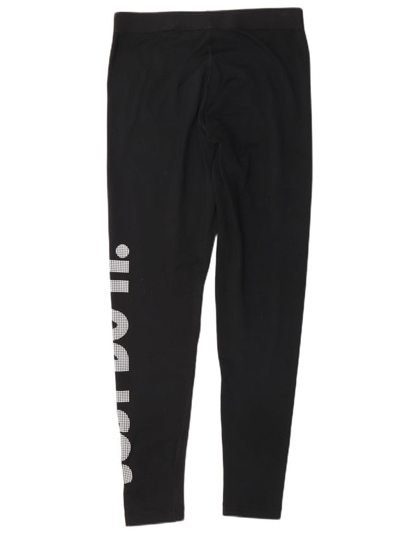 Nike Damen Dri Fit Graphic Leggings UK 14 Large Schwarz Polyester