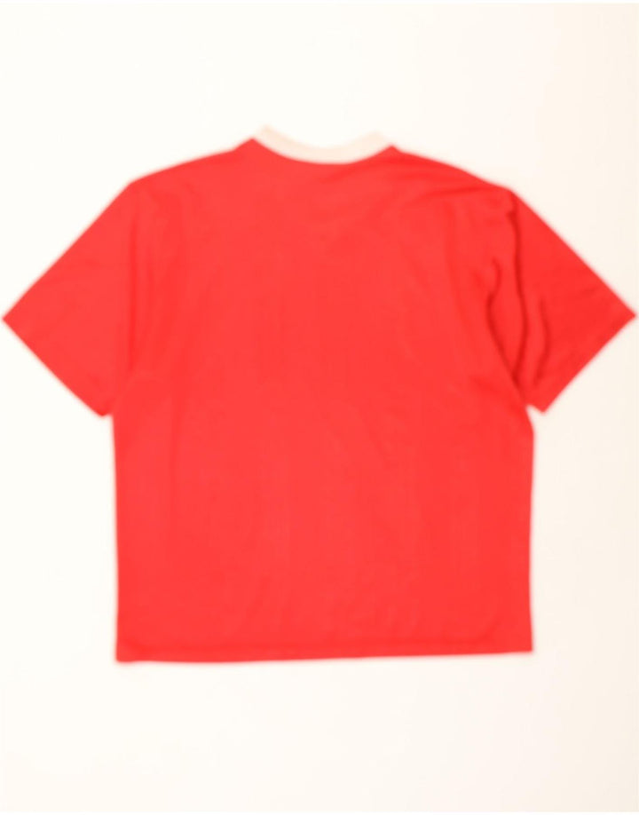 ADIDAS Herren Grafik T-Shirt Top XL Rot Polyester