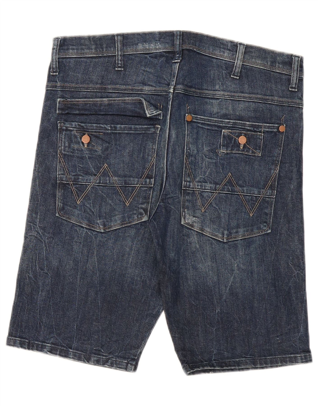Wrangler Herren Kurt Denim Shorts W32 Mittelblaue Baumwolle