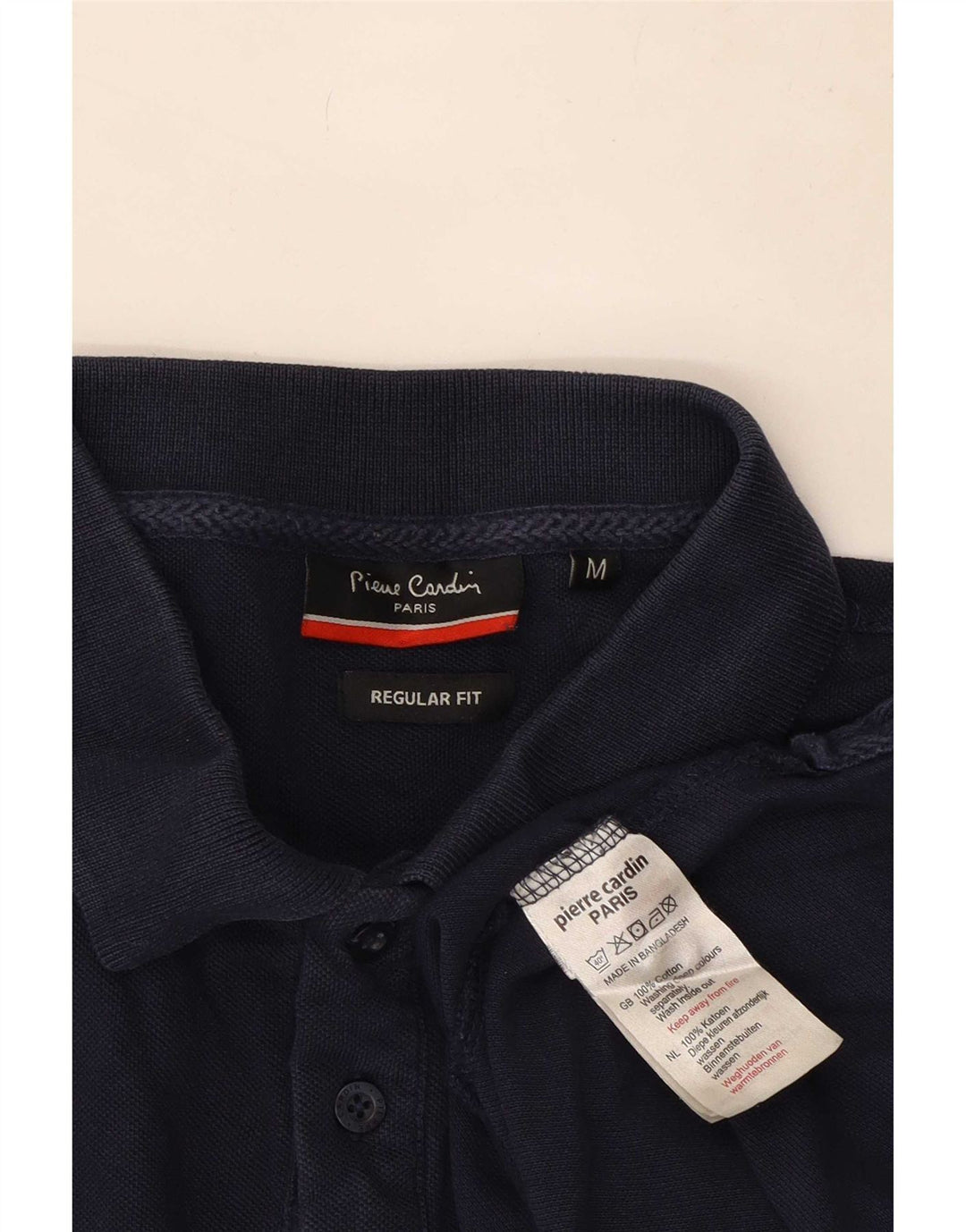Pierre Cardin Herren-Poloshirt mit normaler Passform, mittelmarineblaue Baumwolle