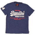 Superdry Herren Grafik T-Shirt Top 2XL Blau Baumwolle