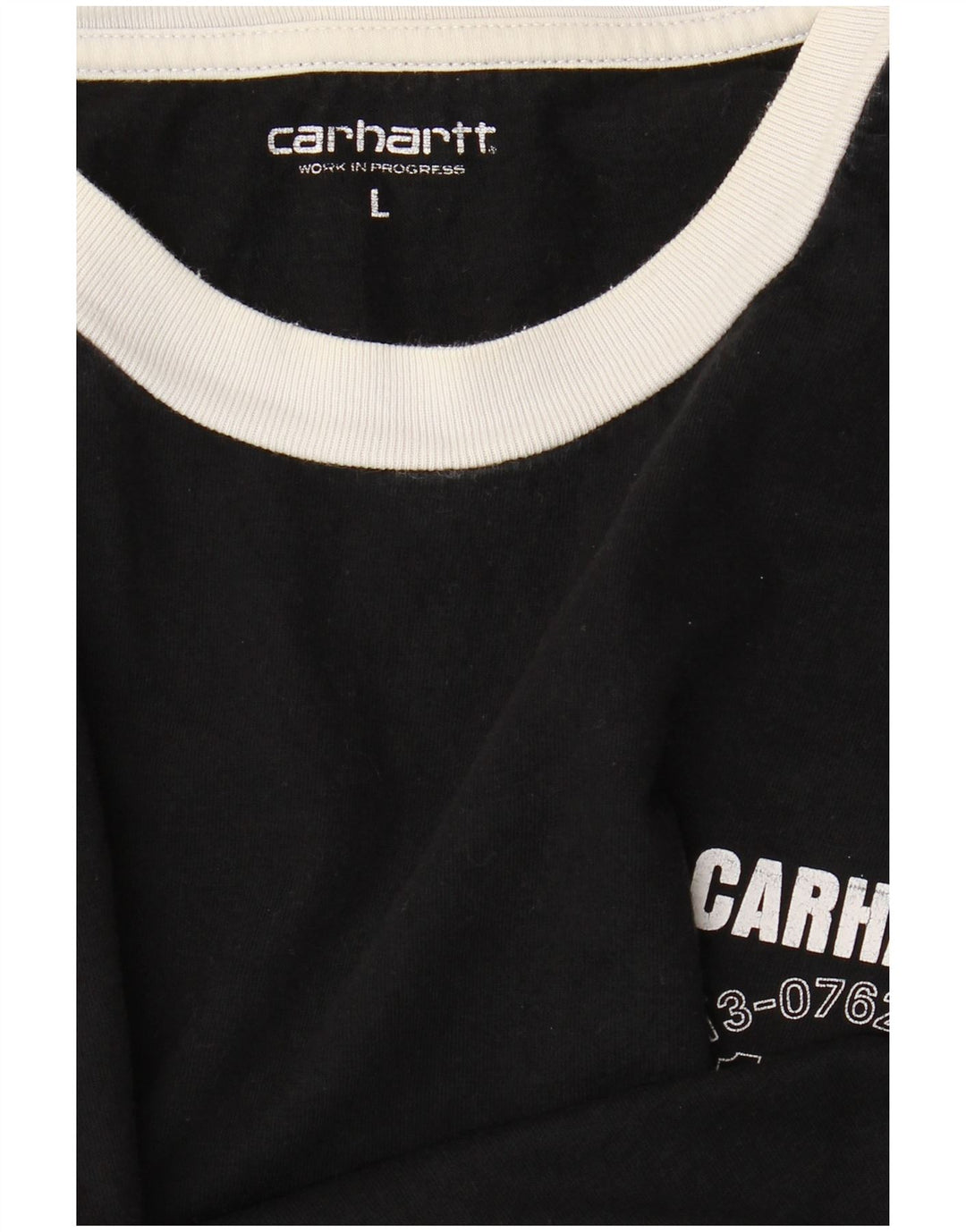 CARHARTT Herren Grafik-Top, langärmelig, groß, schwarz gestreift