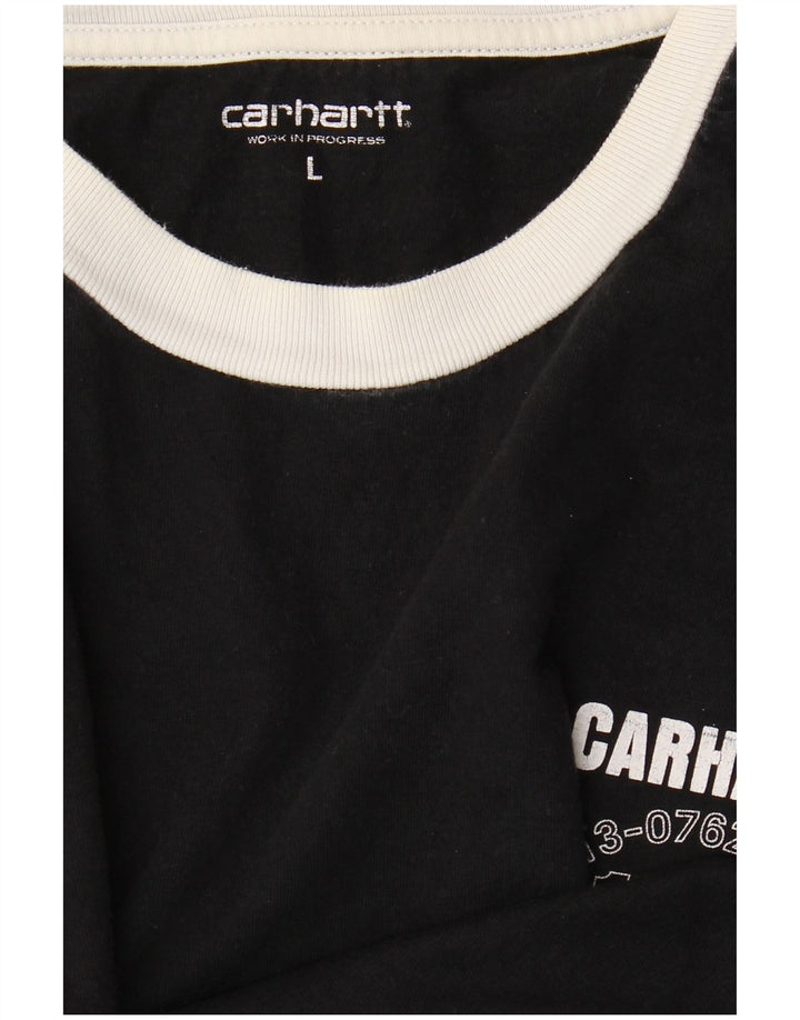 CARHARTT Herren Grafik-Top, langärmelig, groß, schwarz gestreift
