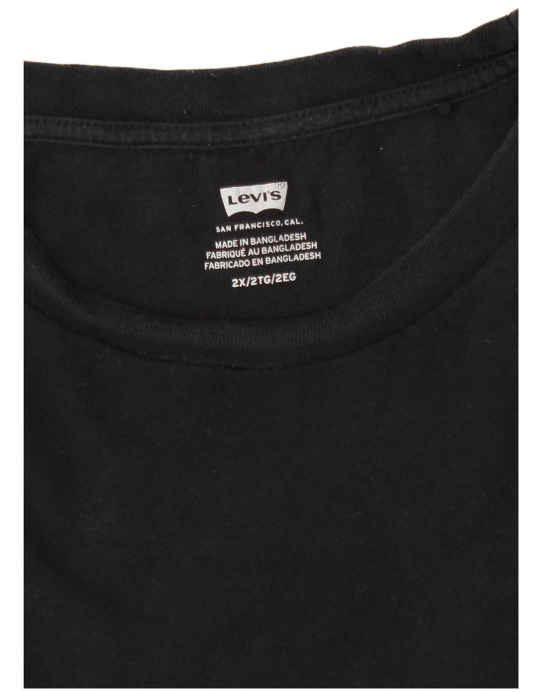 Levi's Damen T-Shirt Top UK 20 2XL Schwarz Baumwolle