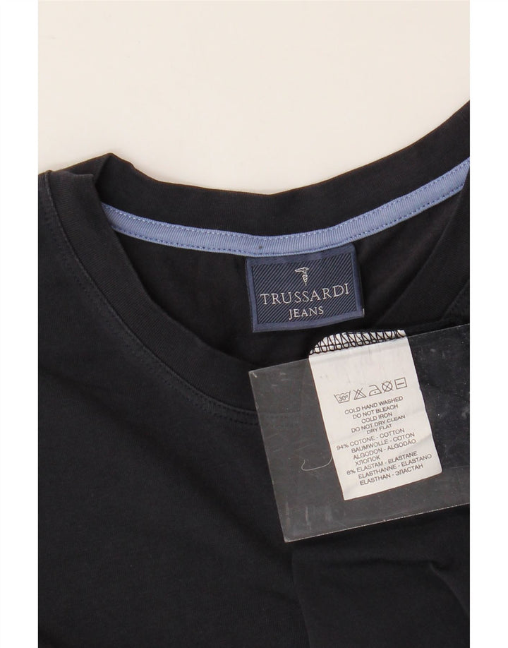 TRUSSARDI JEANS Herren T-Shirt Top Mittelschwarz Baumwolle