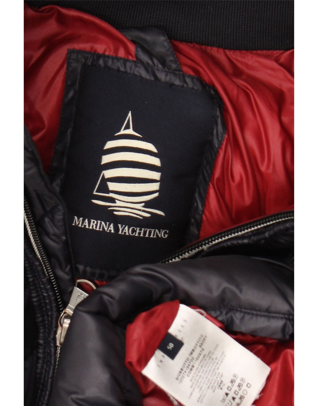 Marina Yachting Herren-Jacke mit Kapuze, gepolstert, IT 50, groß, marineblau, Polyamid