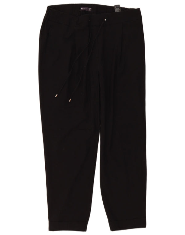 Marks & Spencer Damen Tapered Freizeithose UK 16 Large W36 L27 Schwarz
