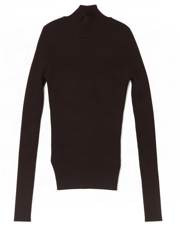 Zara Damen Crop Top Langarm UK 8 Small Schwarze Viskose