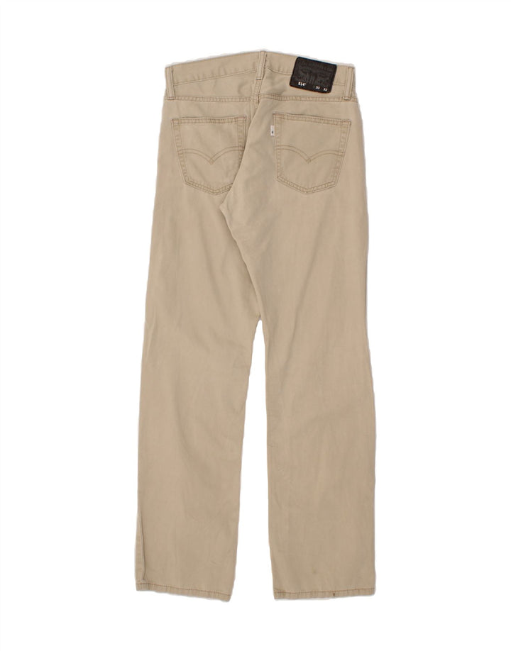 LEVI'S Herren 514 Straight Jeans W30 L32 Beige Baumwolle