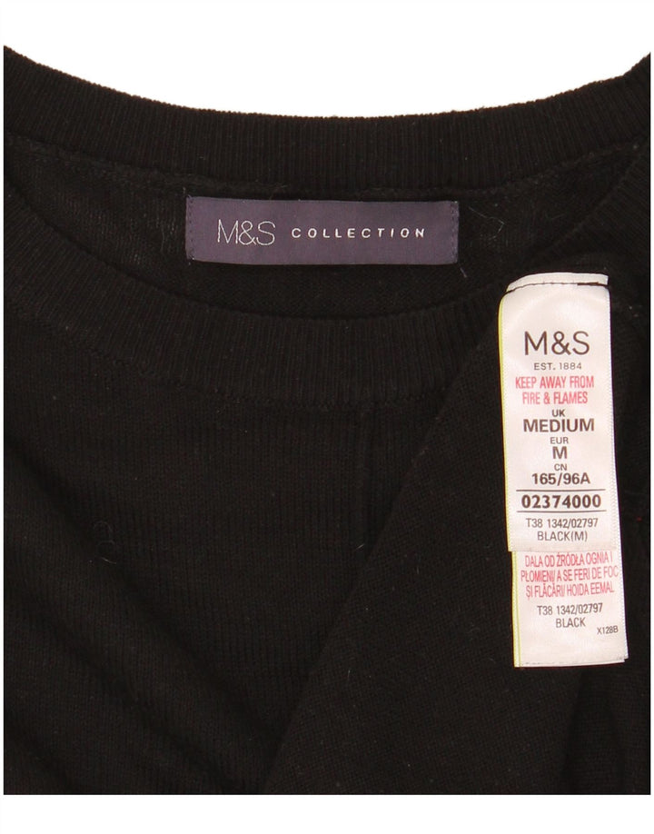 Marks & Spencer Damen-Pullover mit Rundhalsausschnitt, Gr. 14, mittelschwarz