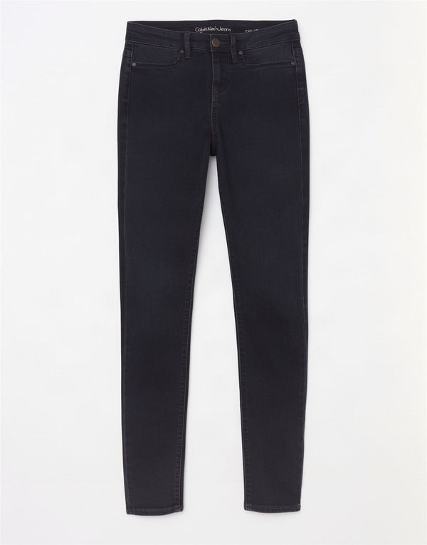 Calvin Klein Damen Legging Skinny Jeans W27 L28 Marineblau Baumwolle