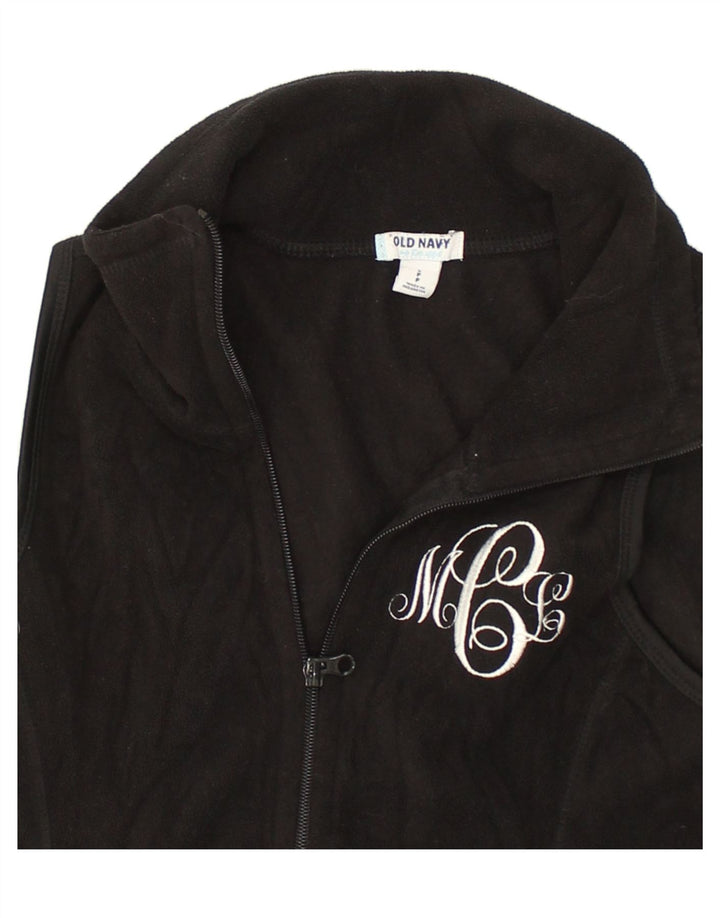 OLD NAVY Womens Fleece Gilet UK 10 Small Black Polyester | Vintage Old Navy | Thrift | Second-Hand Old Navy | Used Clothing | Messina Hembry 