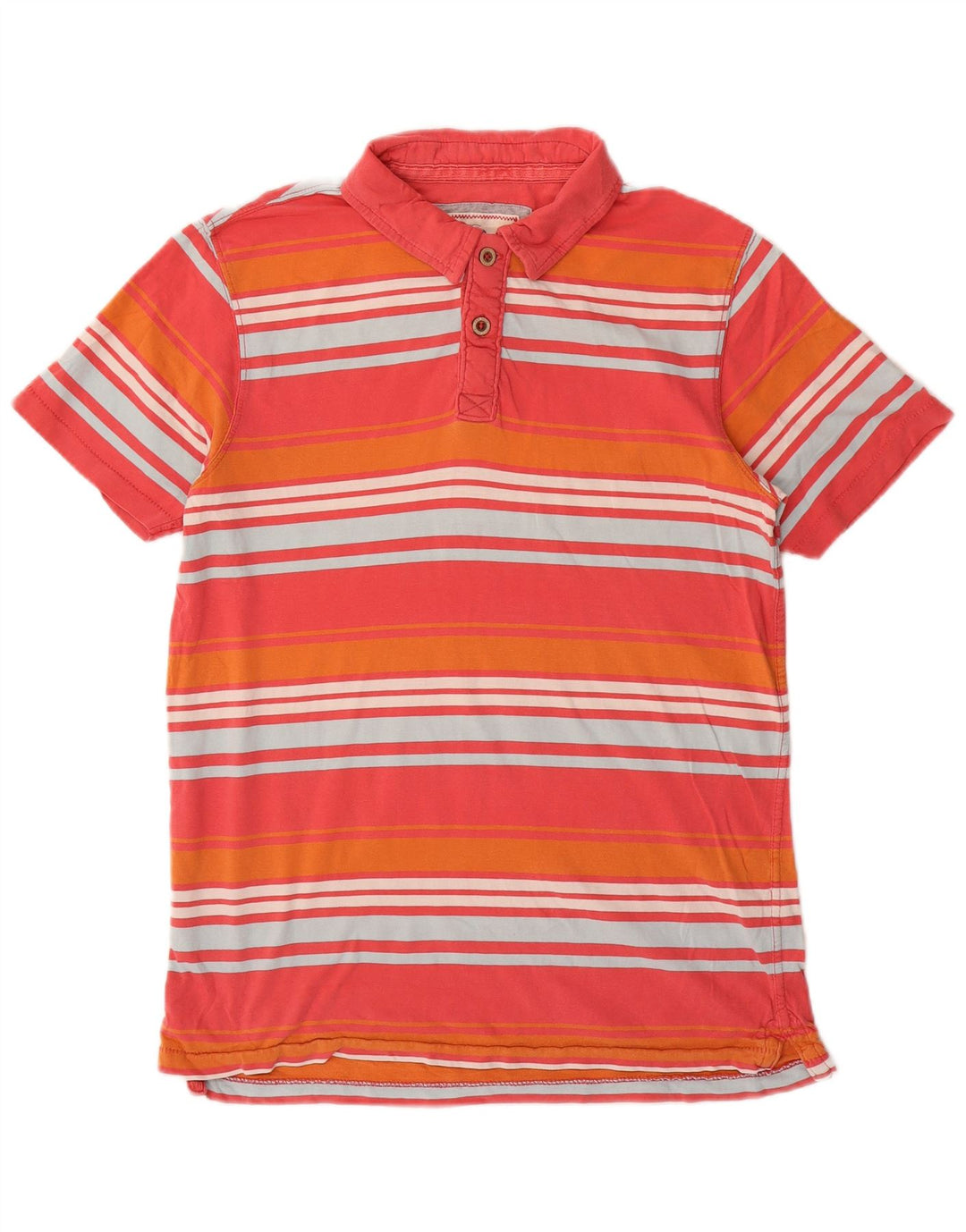 Fat Face Herren-Poloshirt, klein, rot gestreift
