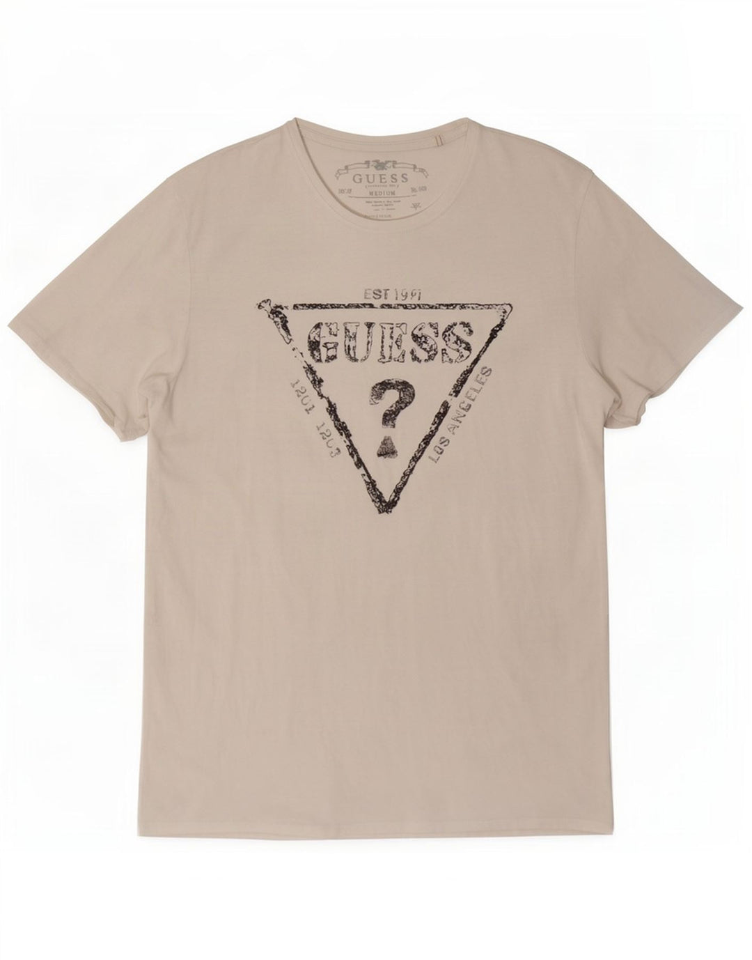 Guess Herren-T-Shirt mit Grafik, Mittelweiß