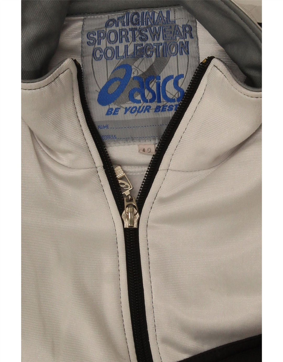 Asics Damen-Trainingsanzugoberteil mit Grafik, Größe IT 42, Mittelschwarz, Farbblock