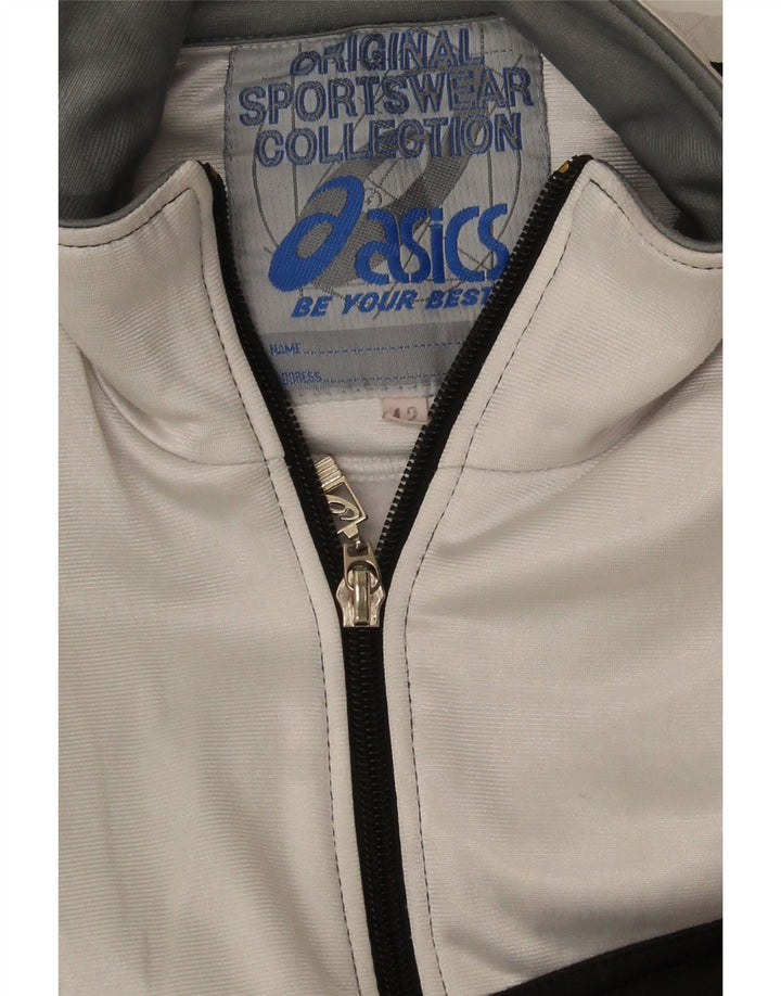 Asics Damen-Trainingsanzugoberteil mit Grafik, Größe IT 42, Mittelschwarz, Farbblock