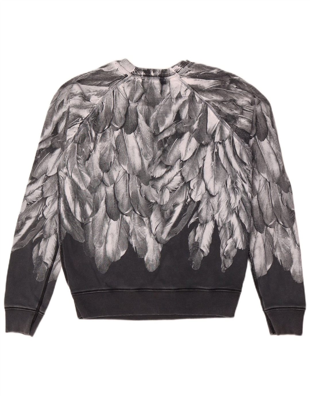Diesel Herren-Sweatshirt mit Grafik, Größe S, schwarze Baumwolle