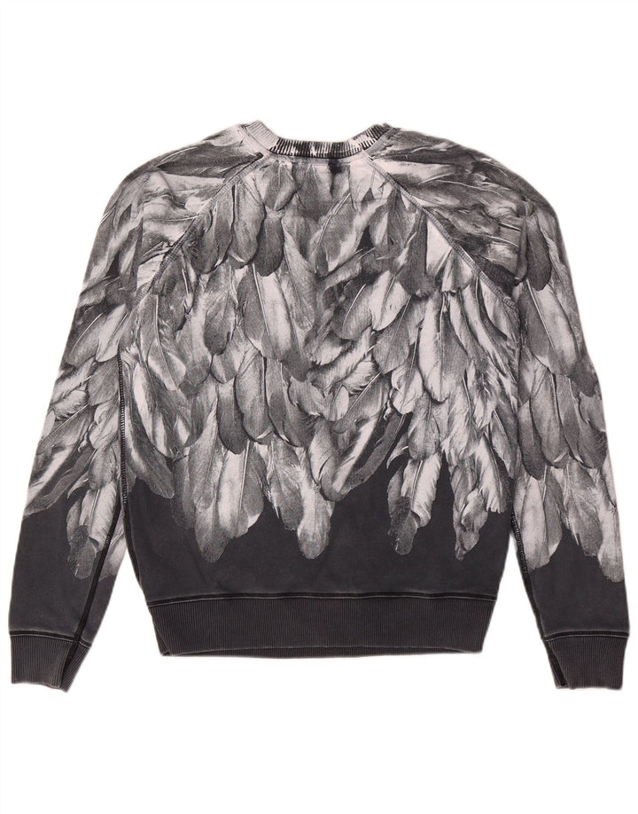 Diesel Herren-Sweatshirt mit Grafik, Größe S, schwarze Baumwolle