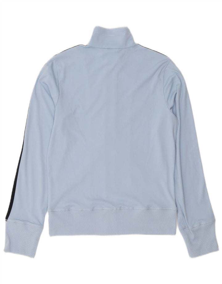 Adidas Damen Trainingsanzug Top Jacke UK 12 Mittelblaues Polyester