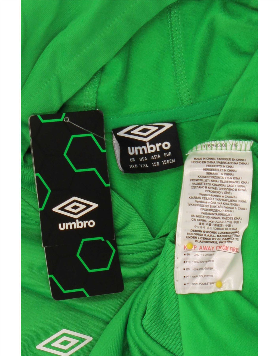 Umbro Jungen Kapuzenpullover 13-14 Jahre XL Grün Polyester