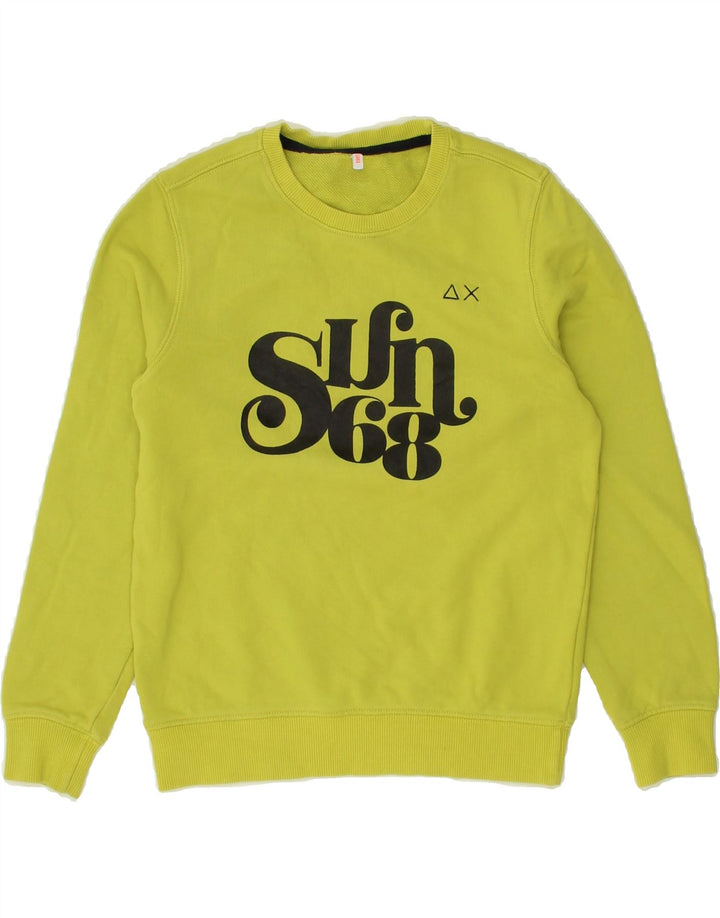 SUN68 Boys Graphic Sweatshirt Jumper 7-8 Years Green Cotton | Vintage Sun68 | Thrift | Second-Hand Sun68 | Used Clothing | Messina Hembry 