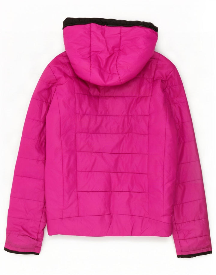Kappa Damen-Kapuzen-Übergröße, wattierte Jacke, UK 10, Größe S, rosa, Polyester