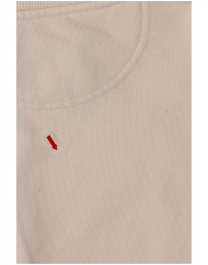 CHAMPION Womens Graphic Oversized Sweatshirt Pullover UK 16 Large Weiß