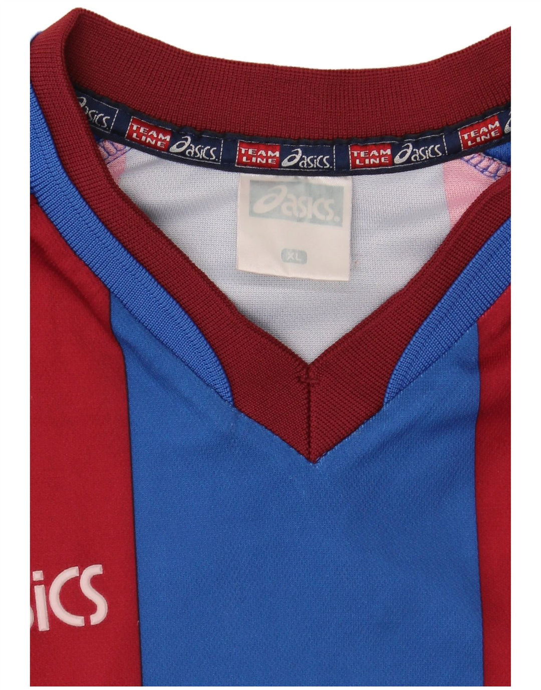 Asics Herren Graphic Top Langarm XL Blau gestreift Polyester