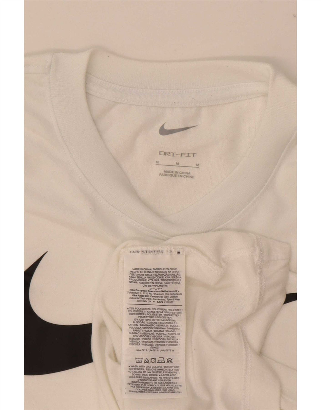 Nike Herren Dri Fit Graphic T-Shirt Top Mittelweißes Polyester