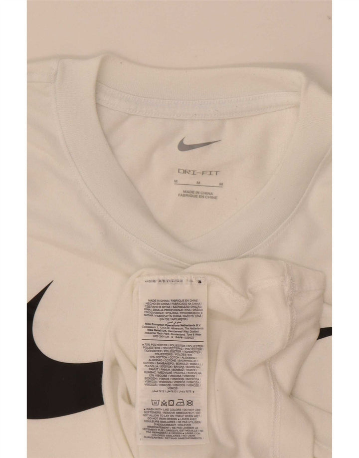 Nike Herren Dri Fit Graphic T-Shirt Top Mittelweißes Polyester