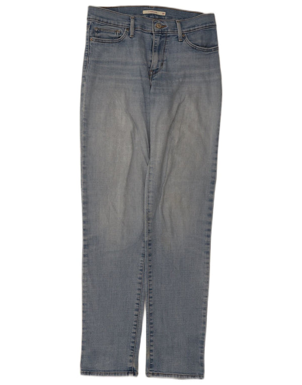 Levi's Womens Slimming Slim Jeans W28 L32 Blue Cotton