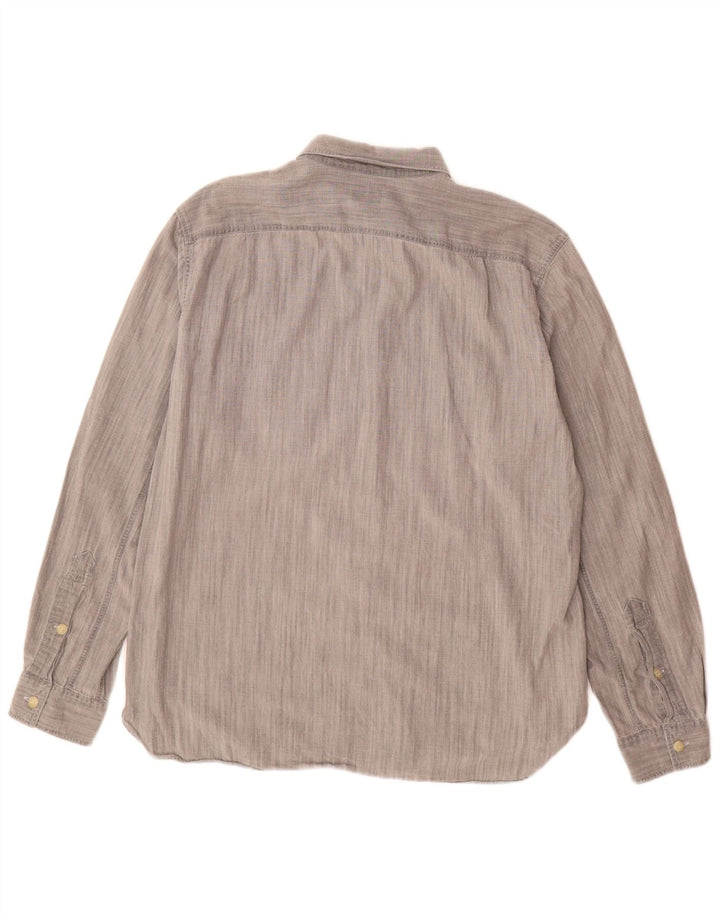 J. Crew Herren-Hemd mit maßgeschneiderter Passform, Größe L, Grau, Baumwolle