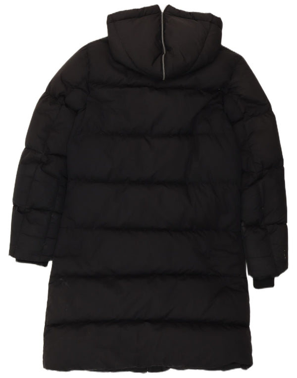 Nike Womens Hooded Longline Padded Coat UK 8/10 Small Schwarz