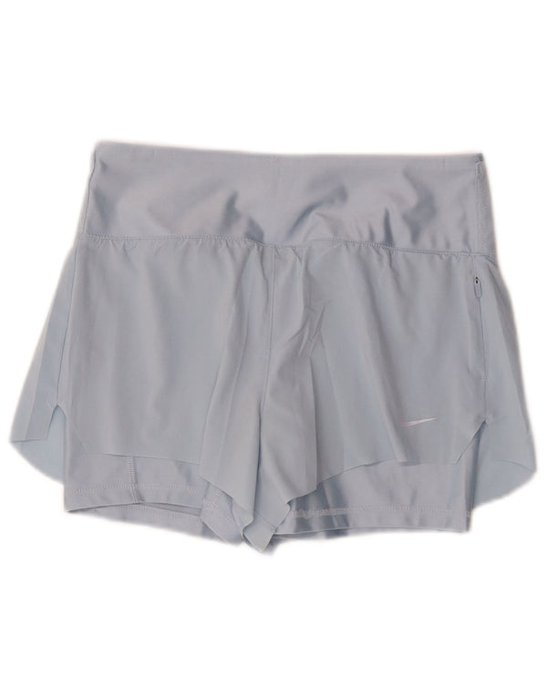 Nike Damen Dri Fit Sport Shorts UK 10 Small Blau Polyester