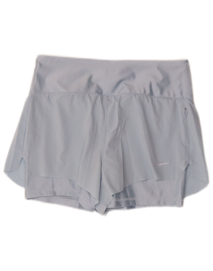 Nike Damen Dri Fit Sport Shorts UK 10 Small Blau Polyester