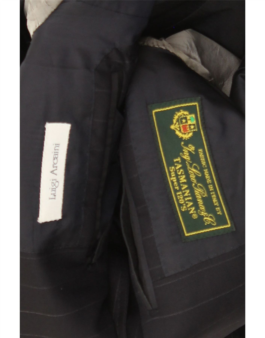 TASMANIAN Herren-Blazer mit 3 Knöpfen, Gr. 38, Mittelblau, Nadelstreifen