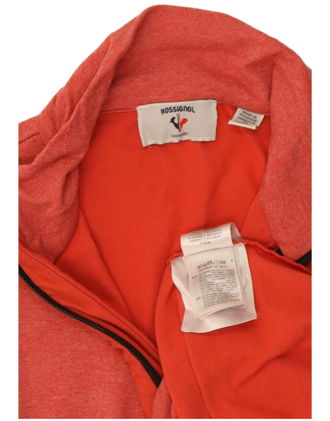Rossignol Herren-Pullover-Trainingsanzugoberteil, klein, rot geflecktes Polyester