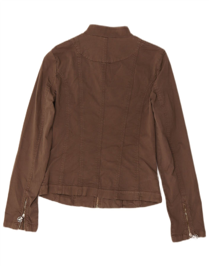 Trussardi Jeans Damen Bomberjacke UK 8 Small Beige