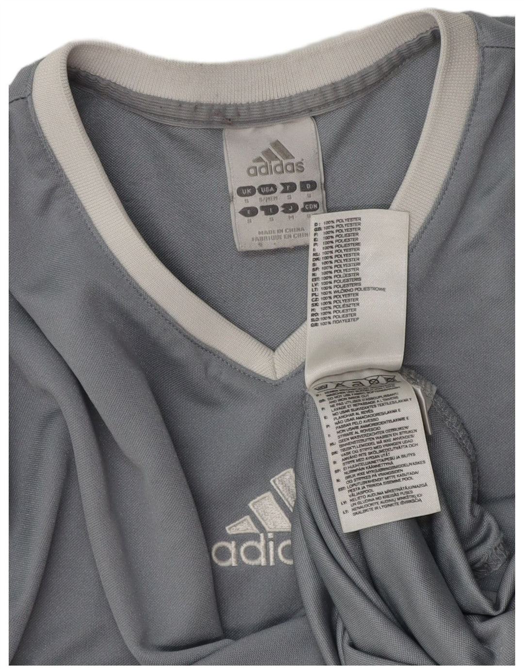 Adidas Herren Climalite T-Shirt Top Small Grau Polyester
