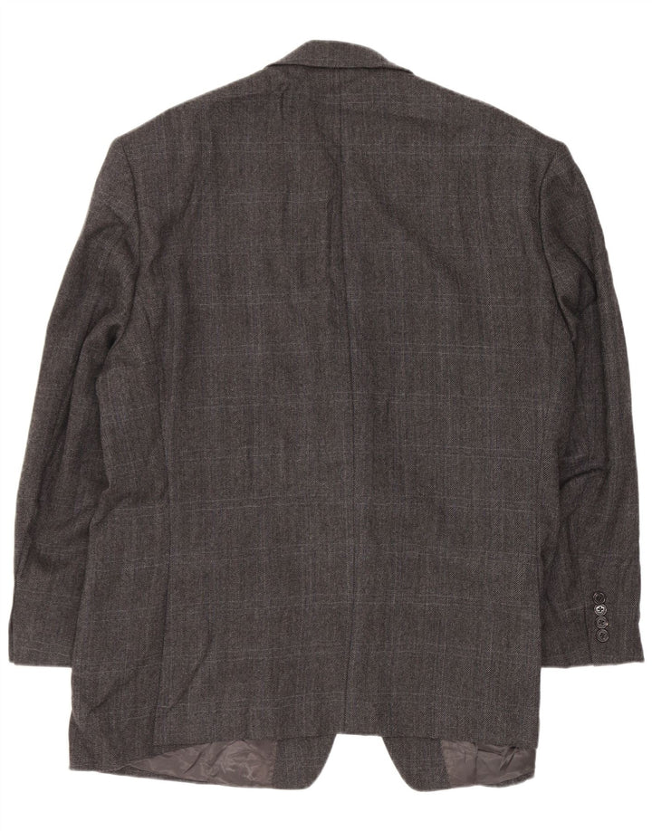 Ralph Lauren Herren-Blazer mit normaler Passform, UK 48 3XL, graues Fischgrätenmuster