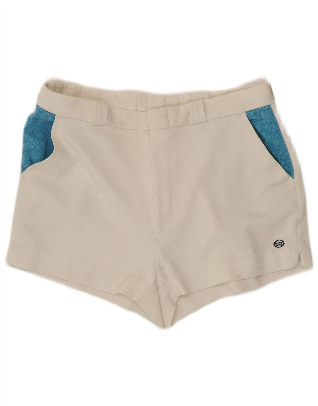 Elite Womens Casual Shorts IT 50 Large W34 Weißes Colourblock-Polyester