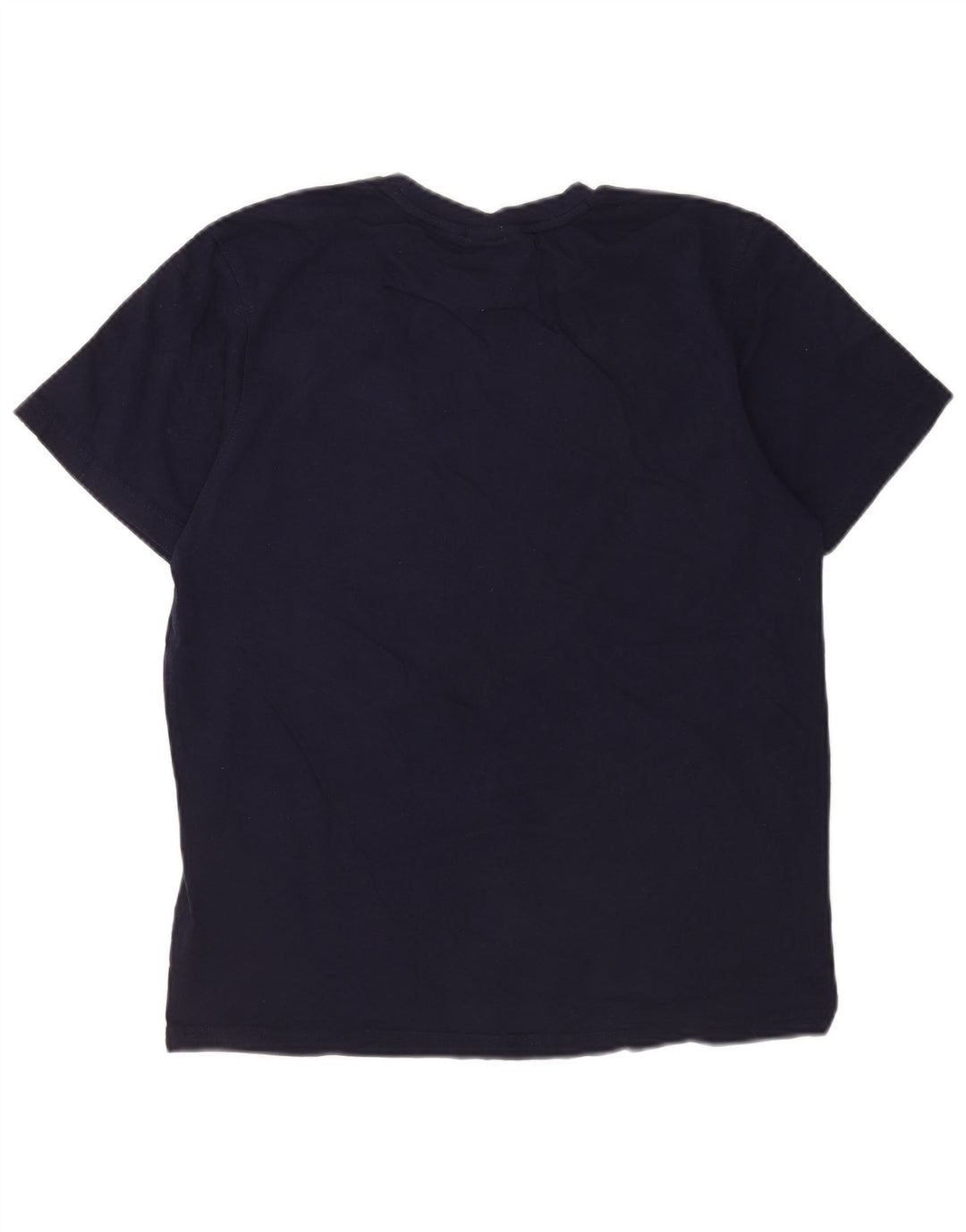 Fila Herren Grafik-T-Shirt-Oberteil aus mittelblauer, marineblauer Colourblock-Baumwolle