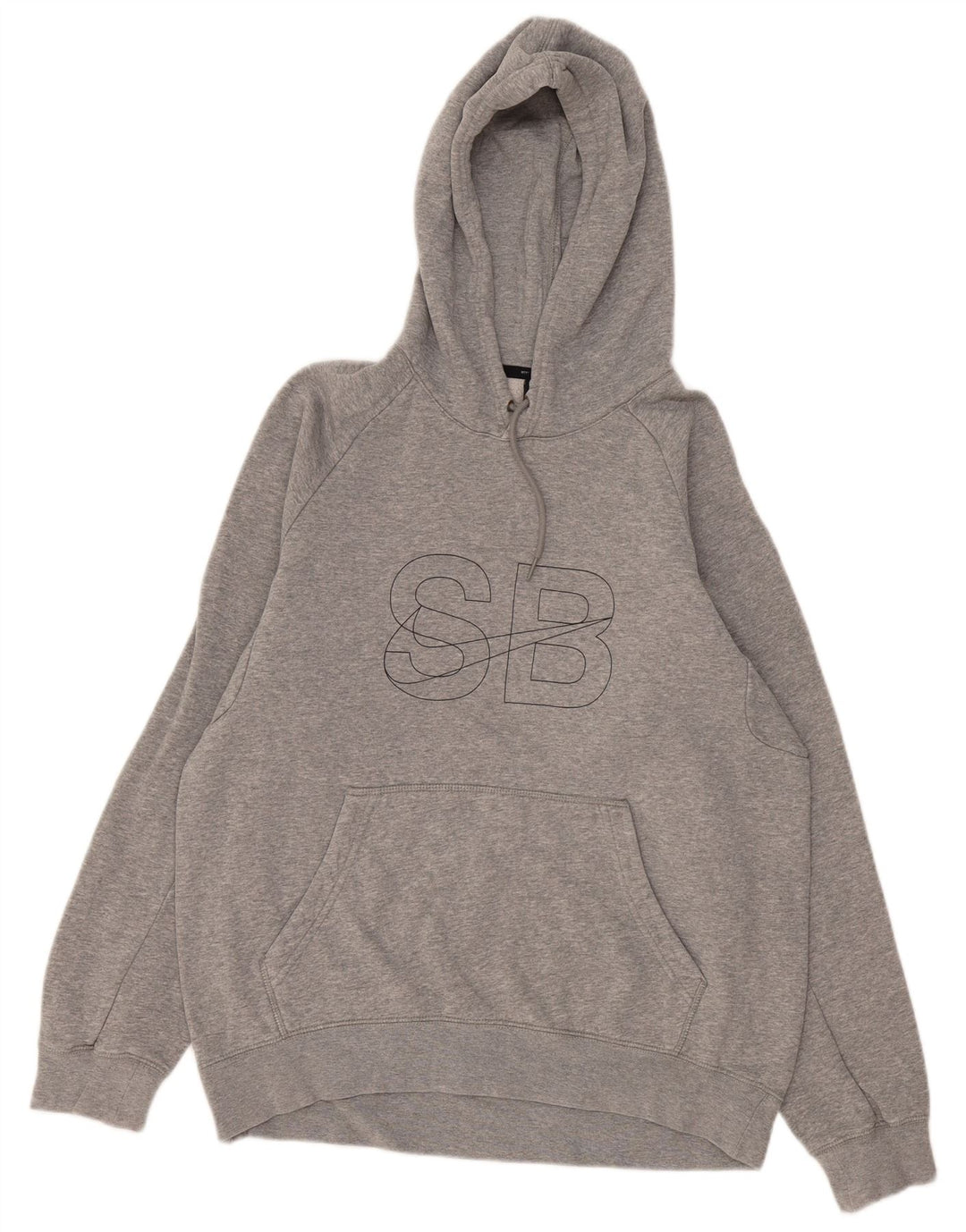 Nike Herren-Kapuzenpullover mit Grafik, mittelgrau gefleckte Baumwolle