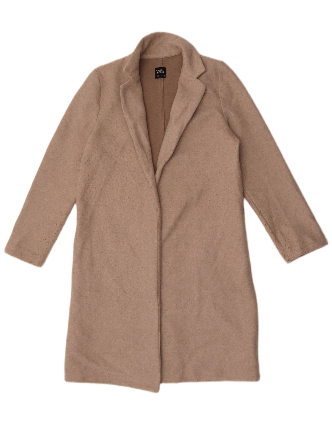 Zara Womens Open Overcoat UK 14 Mittelgraues Polyester